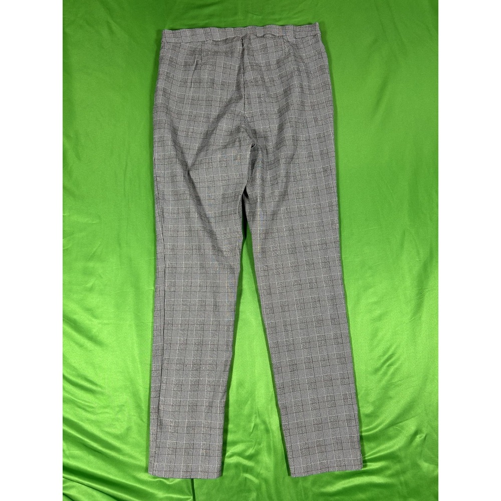 Violets & Roses Women Grey Glen Plaid Slim Fit Trousers Size 12/31 High Rise - Picture 5 of 7